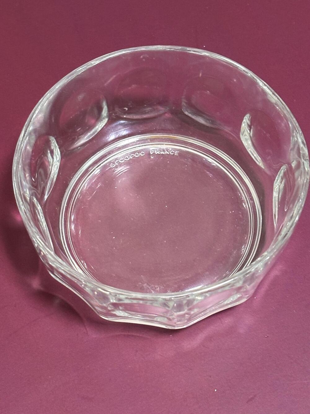 Arcoroc France Glass Fruit Serving Bowl Monogramed